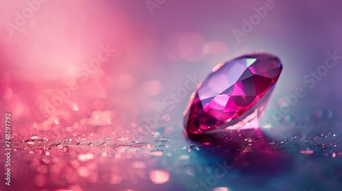 diamond on pink background