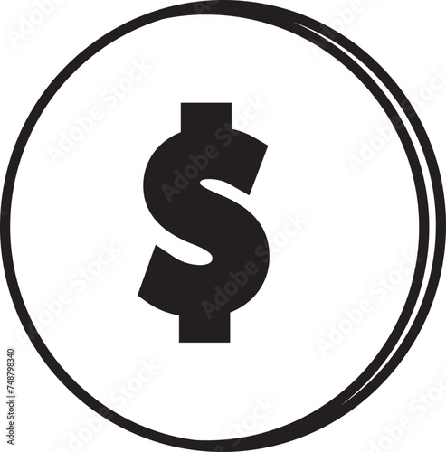 money coin business vector outline