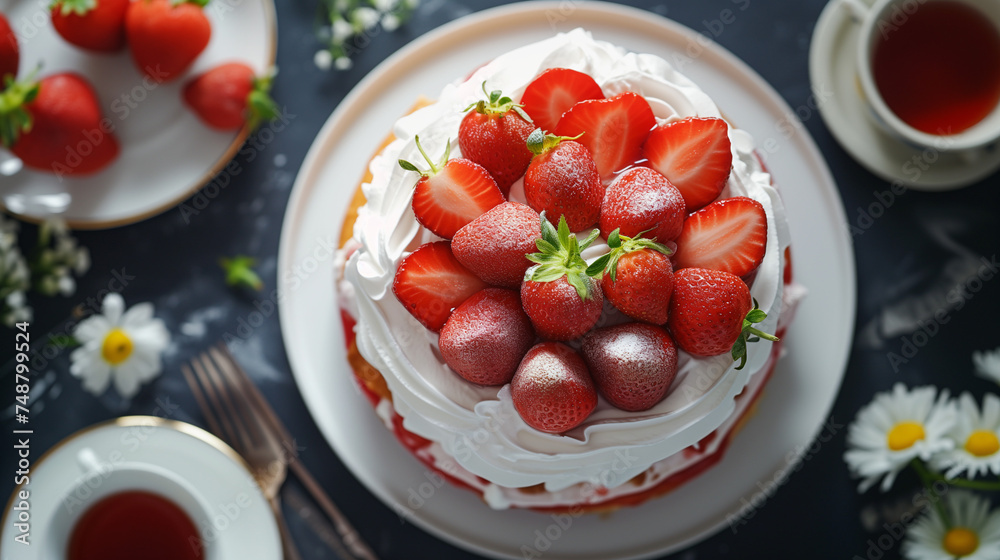 Strawberry Dessert Delight: Enjoy a delectable array of cakes and cheesecake adorned with fresh strawberries, perfect for satisfying your sweet cravings Strawberry Dessert Delight: Enjoy a delectable array of cakes and cheesecake adorned with fresh strawberries, perfect for satisfying your sweet cravings