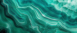 Malachite wave patterns, silky gradient from deep emerald to seafoam, luxury product background or serene nature scene, tilt-shift lens for selective focus