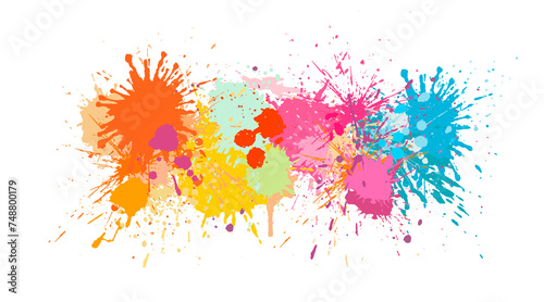 Multicolored splash watercolor blot - template for your designs.