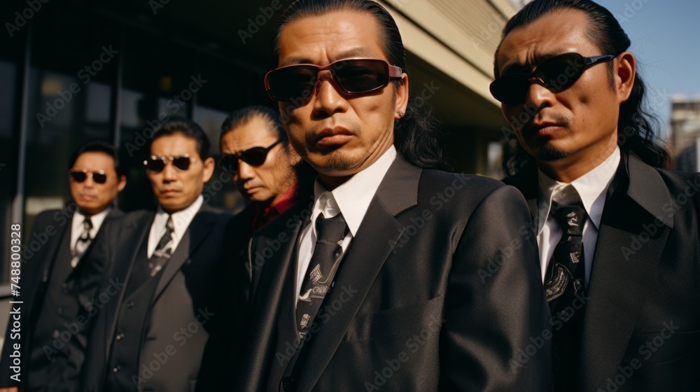 Tokyo vice. Cinematic Japanese mafia. Asian mafia boss. Criminals in Japan and Tokyo. Gangsters, gangland, crime syndicates. Japan 
