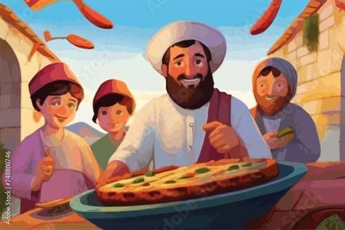 group of people celebrating Passover 