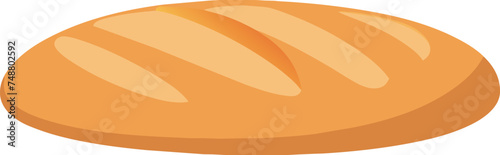 Freshly baked baguette hand-drawn illustration