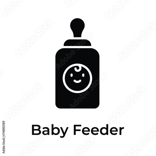 Amazing vector design of baby feeder, editable modern vector