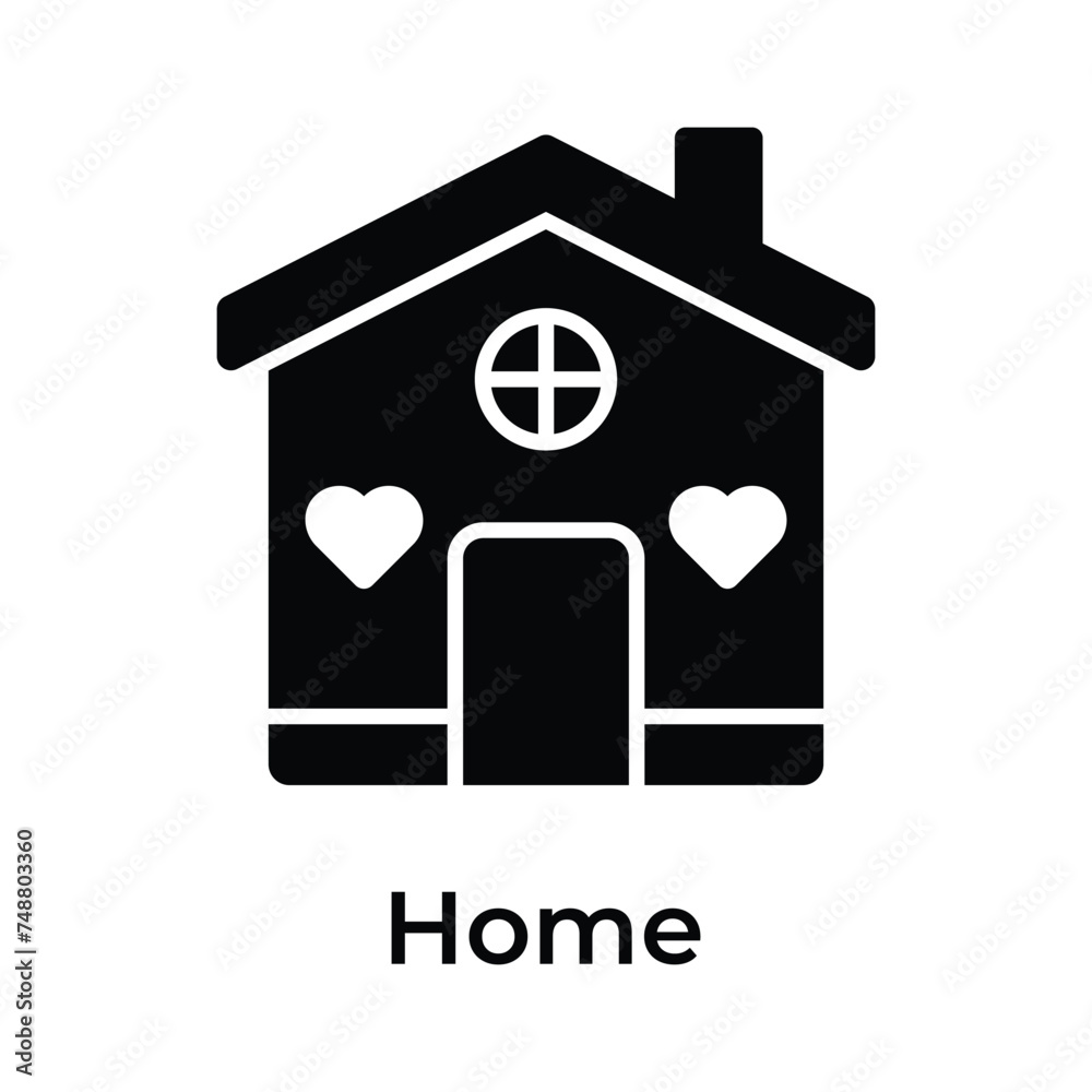 Premium icon of house building in editable flat style Premium icon of house building in editable flat style