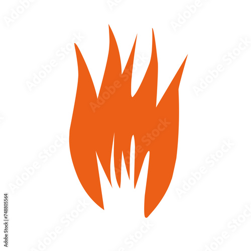 Fire and flames outline icon,Contour bonfire, linear flaming elements. Hand drawn monochrome different fire flame vector illustration.