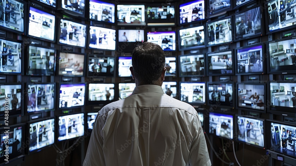 A watchful security guard that attentively keeps an eye. Generative Ai A watchful security guard that attentively keeps an eye. Generative Ai