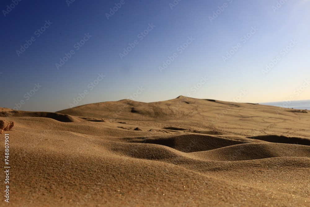 Fototapeta premium The Dune of Pilat is the tallest sand dune in Europe. It is located in La Teste-de-Buch in the Arcachon Bay area, France