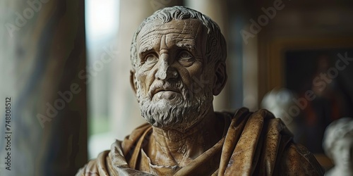 Renowned Roman philosopher Lucius Annaeus Seneca. Generative Ai photo