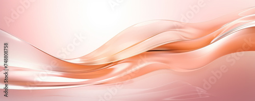 Abstract fluid shapes composition. Modern peachwave background with liquid, organic shapes.