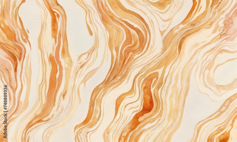 Capturing the gentle flow of marble waves, this image portrays a soothing blend of warm, creamy tones. The seamless pattern evokes a sense of calm and sophistication in its design.