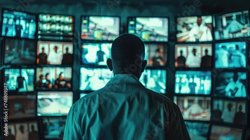 A watchful security guard that attentively keeps an eye. Generative Ai