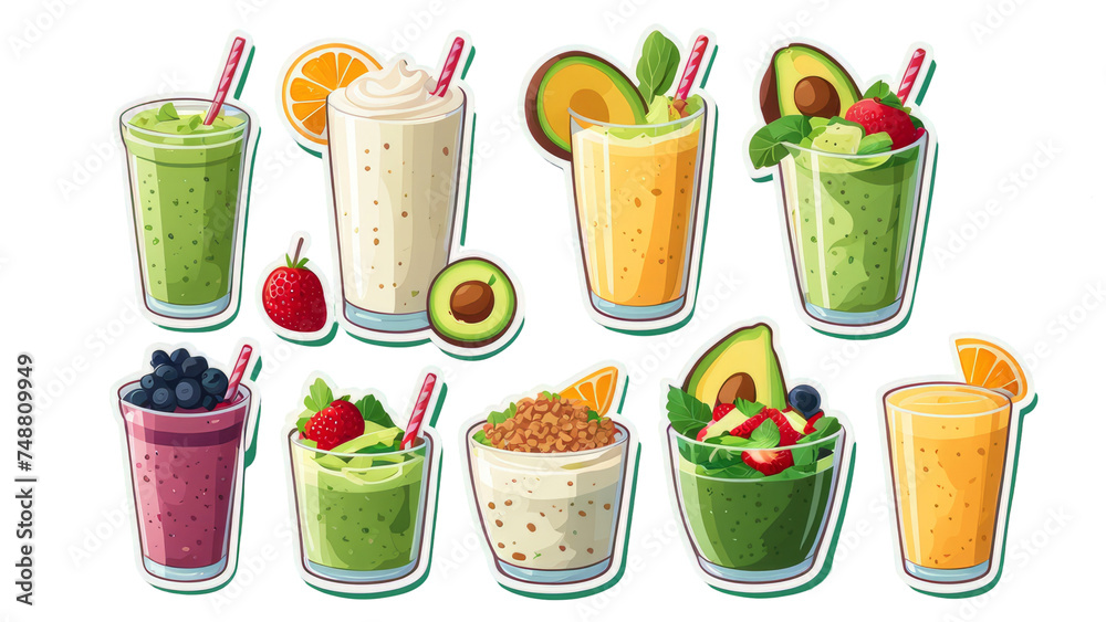 Set of healthy foods on isolated on transparent png background. Generative ai
Set of healthy foods on isolated on transparent png background. Generative ai