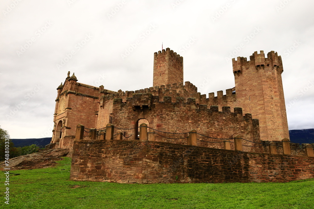 The Castle of Xavier is located on a hill in the town of Xavier , 52 km east of Pamplona and 7 km east of Sangüesa
