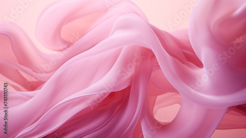 Flowing Pink Satin Fabric photo