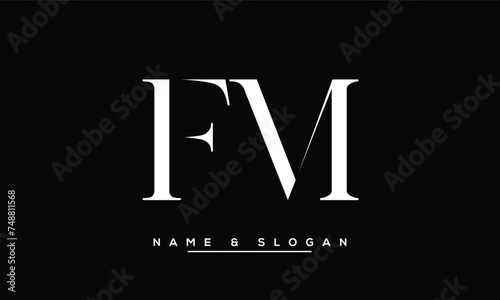 FM,  MF,  F,  M  Abstract Letters Logo Monogram