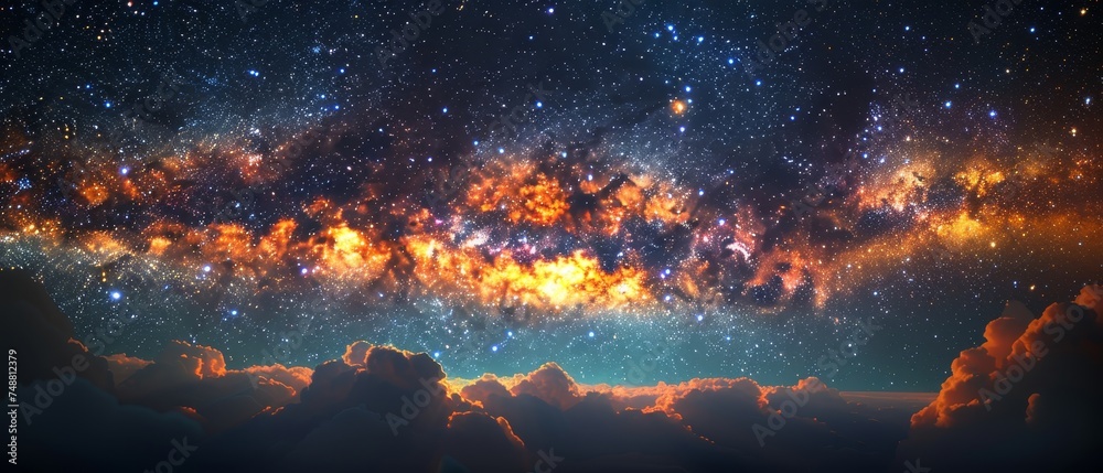 As the Milky Way streaks across the sky, clouds form