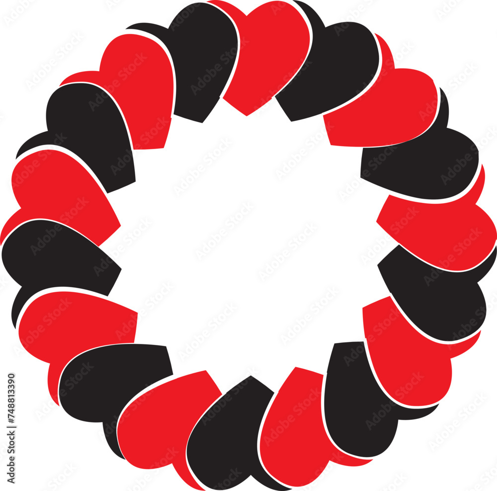 red and black circle  layered file svg vector cut file circuits silhouette design for t-shirt car decoration toy shop book sticker