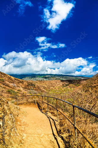 Diamond Head Lookout Trail on Oahu Island in Hawaii