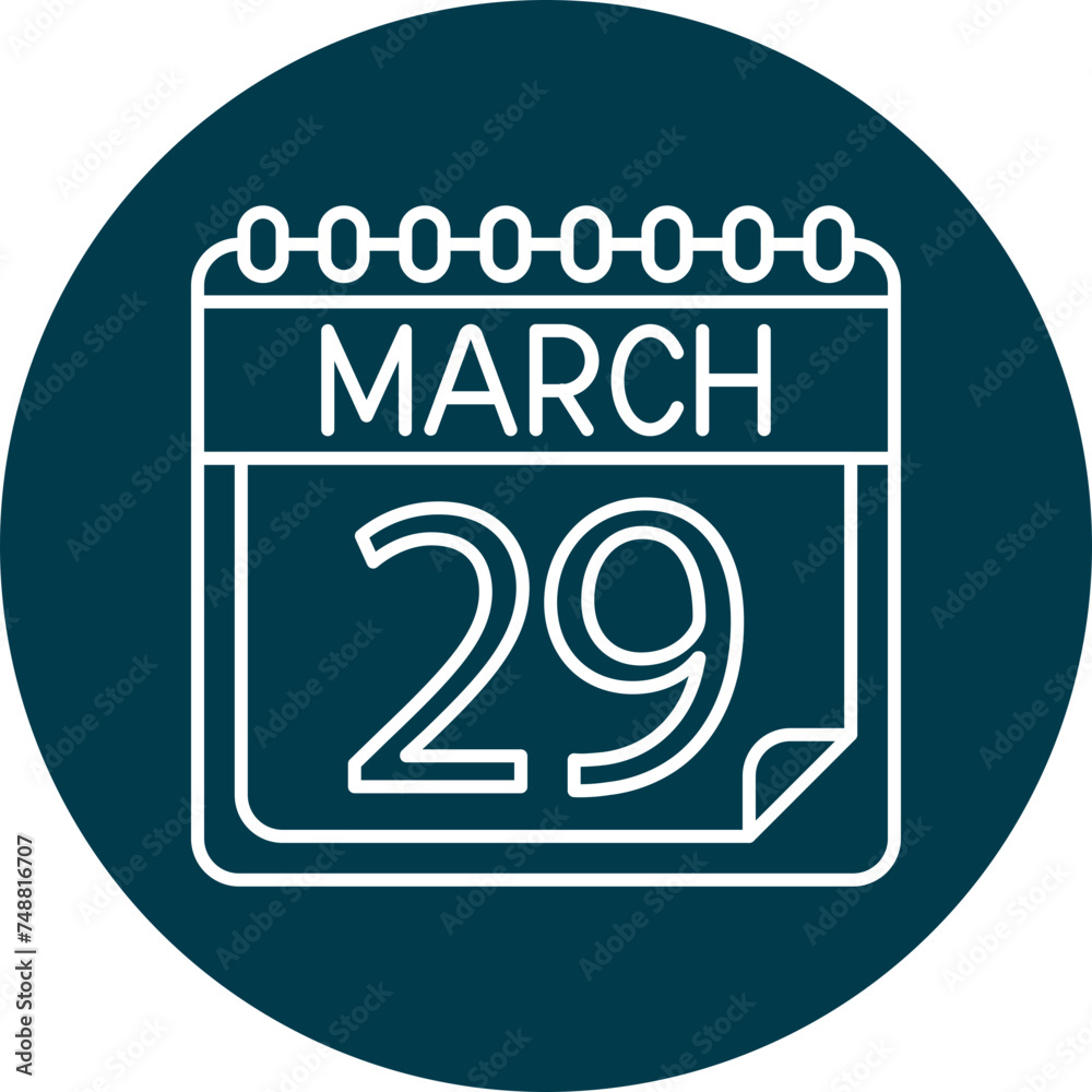 Naklejka premium March Line Circle icon