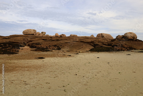 Landrellec beach in the commune of Pleumeur-Bodou   C  tes-d Armor  Brittany