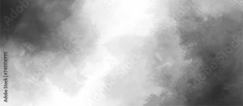 Abstract background with white and black watercolor texture .digital pastel art watercolor splash texture .vintage white and black sky and cloudy background .hand painted vector watercolor design .
