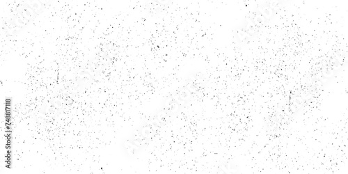 Black grainy texture isolated on white background. Dust overlay. Dark noise granules. Vector design elements, illustration