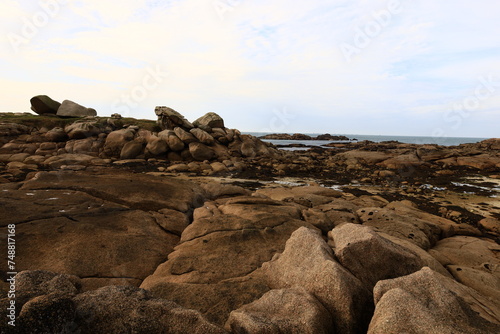 Landrellec beach in the commune of Pleumeur-Bodou , Côtes-d'Armor, Brittany