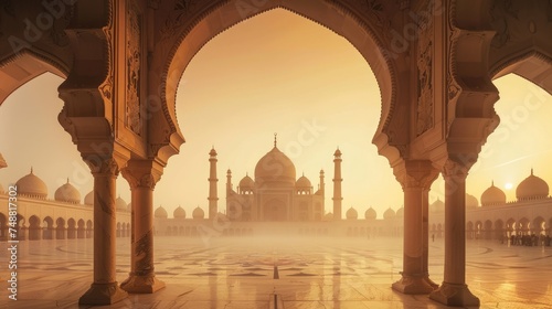 Islamic Architecture Inspired Ramadan Background Beauty and Grandeur © Feri