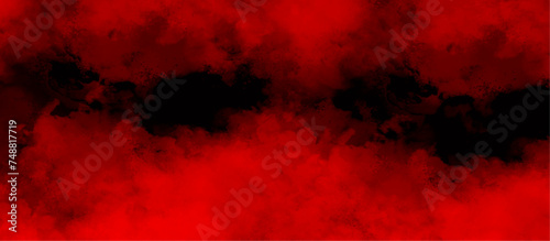Abstract background with red and black watercolor texture .digital pastel art watercolor splash texture .vintage red and black sky and cloudy background .hand painted vector watercolor design .