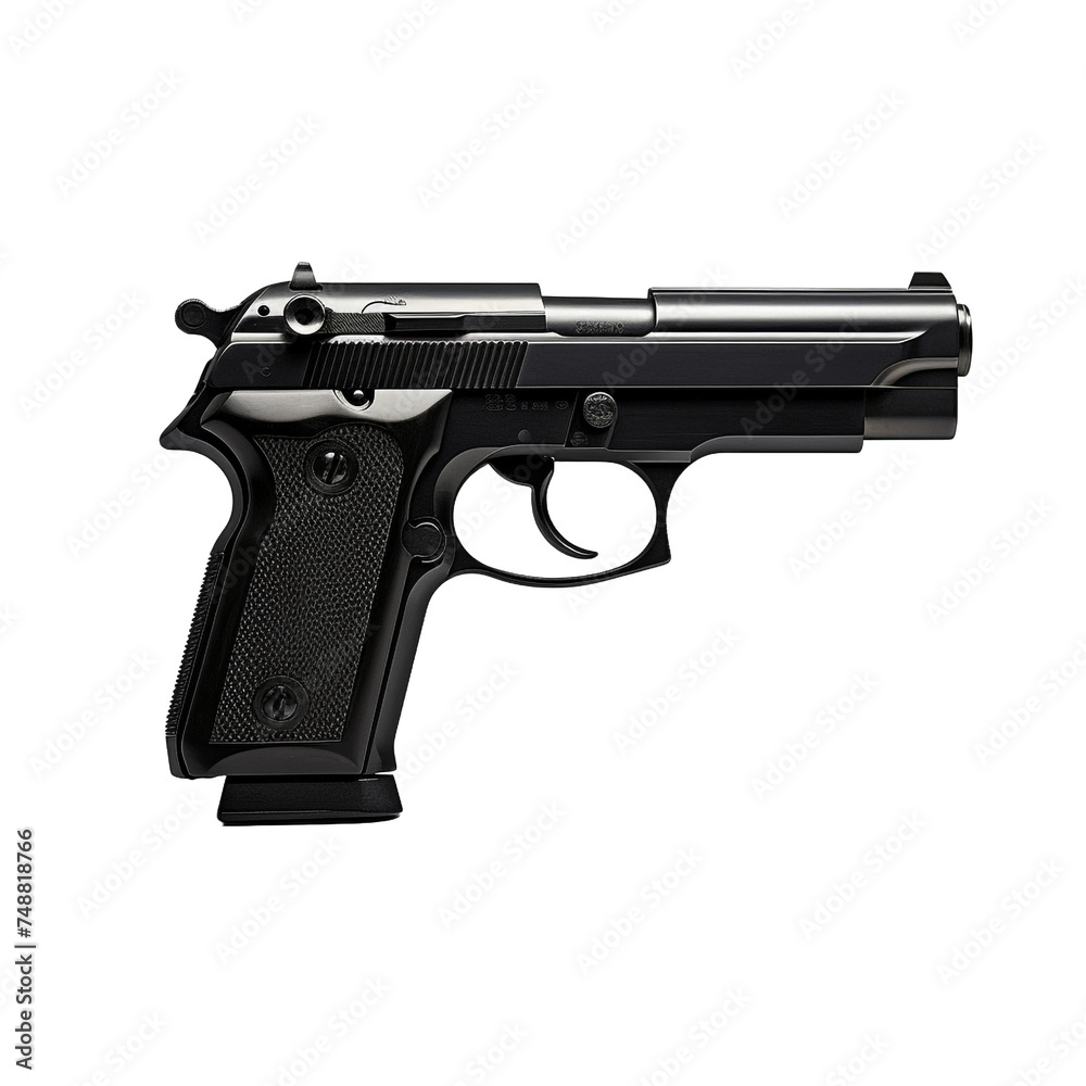 Pistol isolated on transparent background