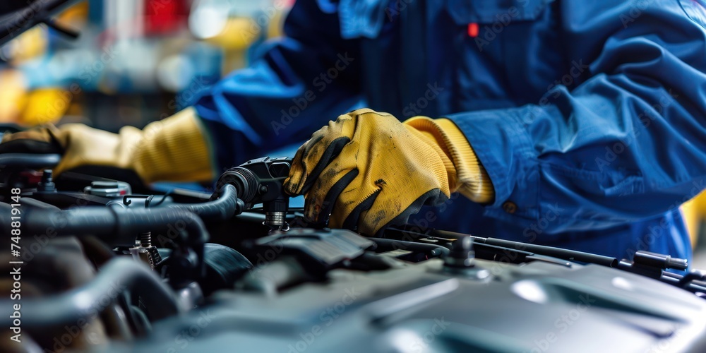 car repair closeup, vehicle maintenance 