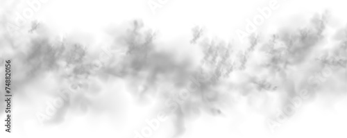 Fog or smoke isolated transparent special effect. Cutout clean white cloud transparent backgrounds special effect 3d illustration. 
