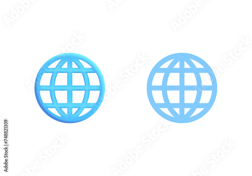 Globe with meridians