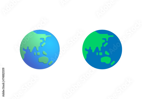 Globe showing Asia-Australia