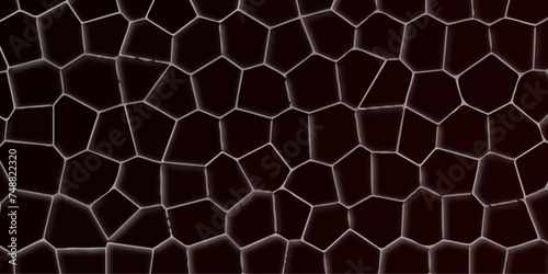 Abstract black stained glass background pattern .black stained glass window art background .seamless pattern with 3d shapes vector vintage design .