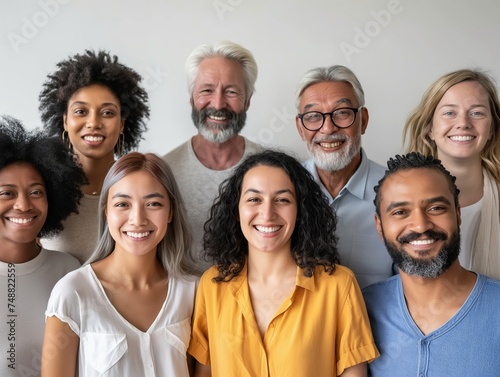 Joyful People of Different Ages and Races