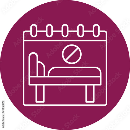 Overbooked Vector Line Circle Icon