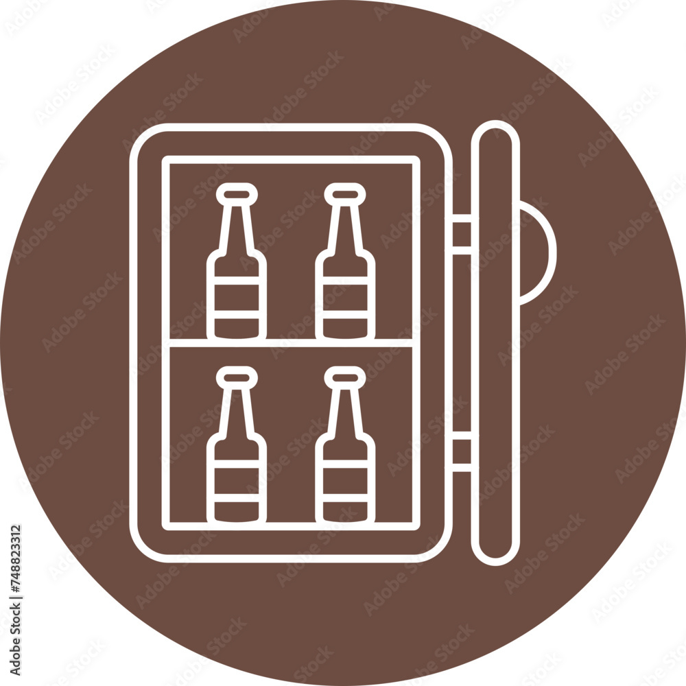 Minibar Vector Line Circle Icon Minibar Vector Line Circle Icon