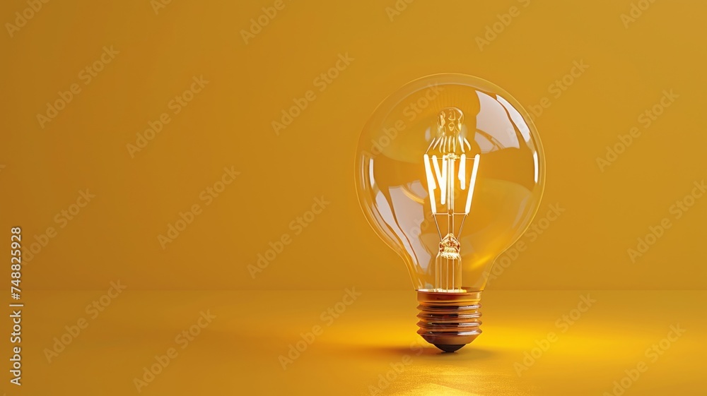 Classic incandescent light bulb against a monochrome background Classic incandescent light bulb against a monochrome background