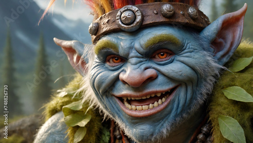 Portrait of a kind and smiling troll photo
