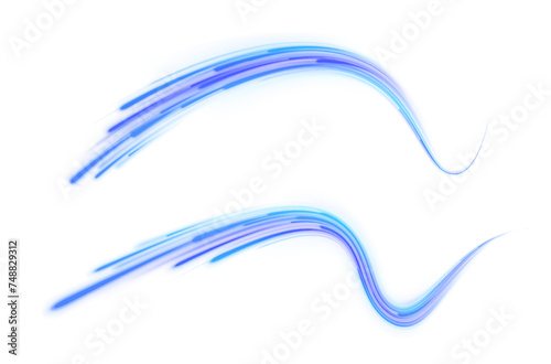 Abstract blue wave background. Wavy transparent curved lines in the form of the movement of sound waves in a set of different shapes of whirlpool, twist, spiral. Light arc in blue colors, in the form	