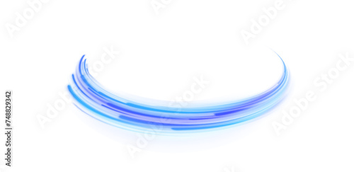 Light trail wave, fire path trace line, car lights, optic fiber and incandescence curve twirl. Racing cars dynamic flash effects city road with long exposure. Vector PNG. 