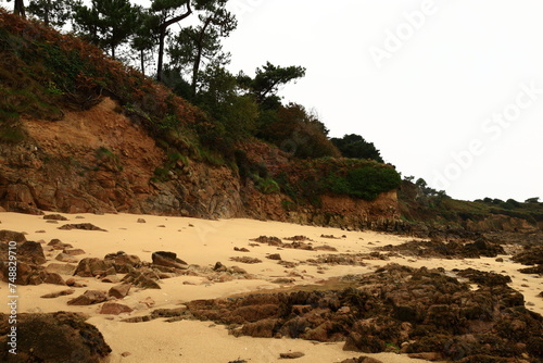 View on the tip of Penn al Lann located in the Carantec commune in the Finistère department of Brittany