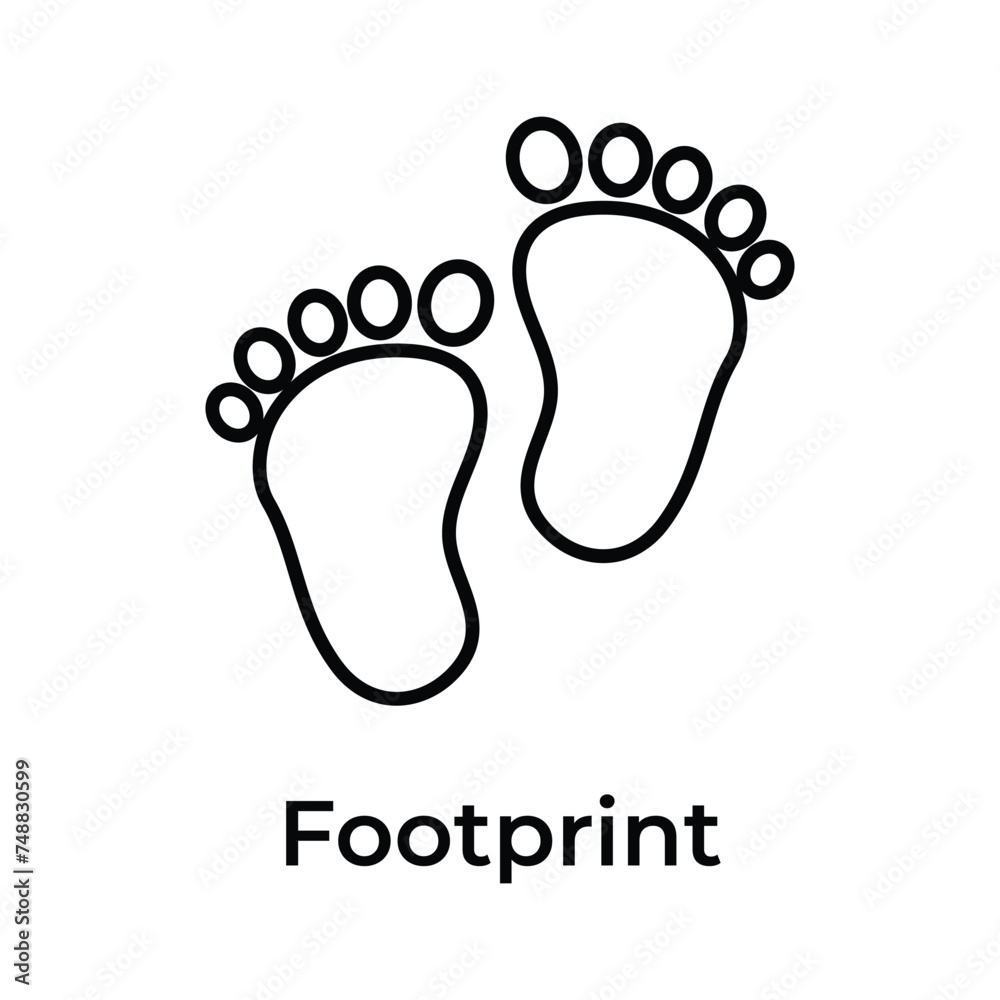Baby footprints vector design in trendy modern style Baby footprints vector design in trendy modern style