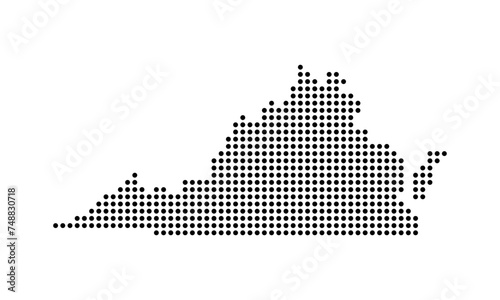 Virginia state map in dots