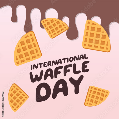 vector graphic of International Waffle Day ideal for International Waffle Day celebration.