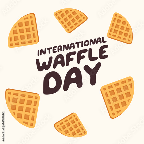 vector graphic of International Waffle Day ideal for International Waffle Day celebration.