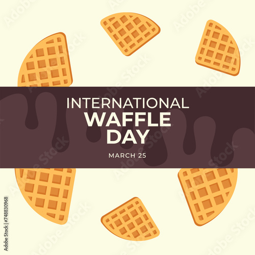 vector graphic of International Waffle Day ideal for International Waffle Day celebration.